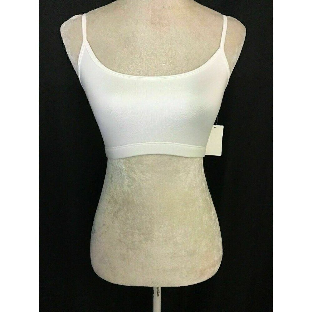 Sharyn Carroll Womens New W Tag Solid White Athletic Sports Bra Top Xs